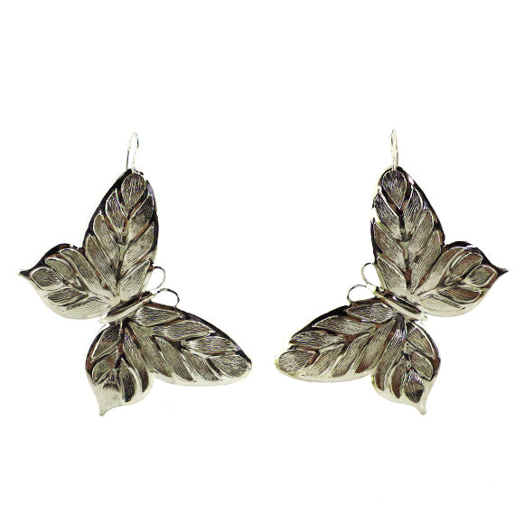 Lisa CZ Butterfly Silver Dangle Earrings – Beloved Sparkles